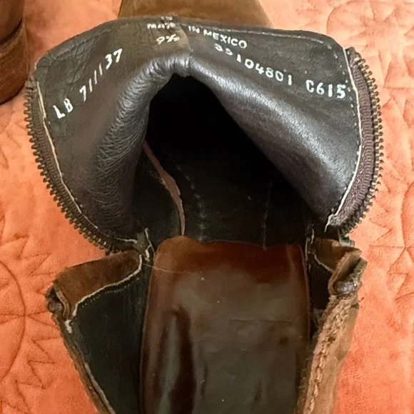 Liberty Black double zipper brown booties size 9.5 distressed cowboy boots - Picture 5 of 10